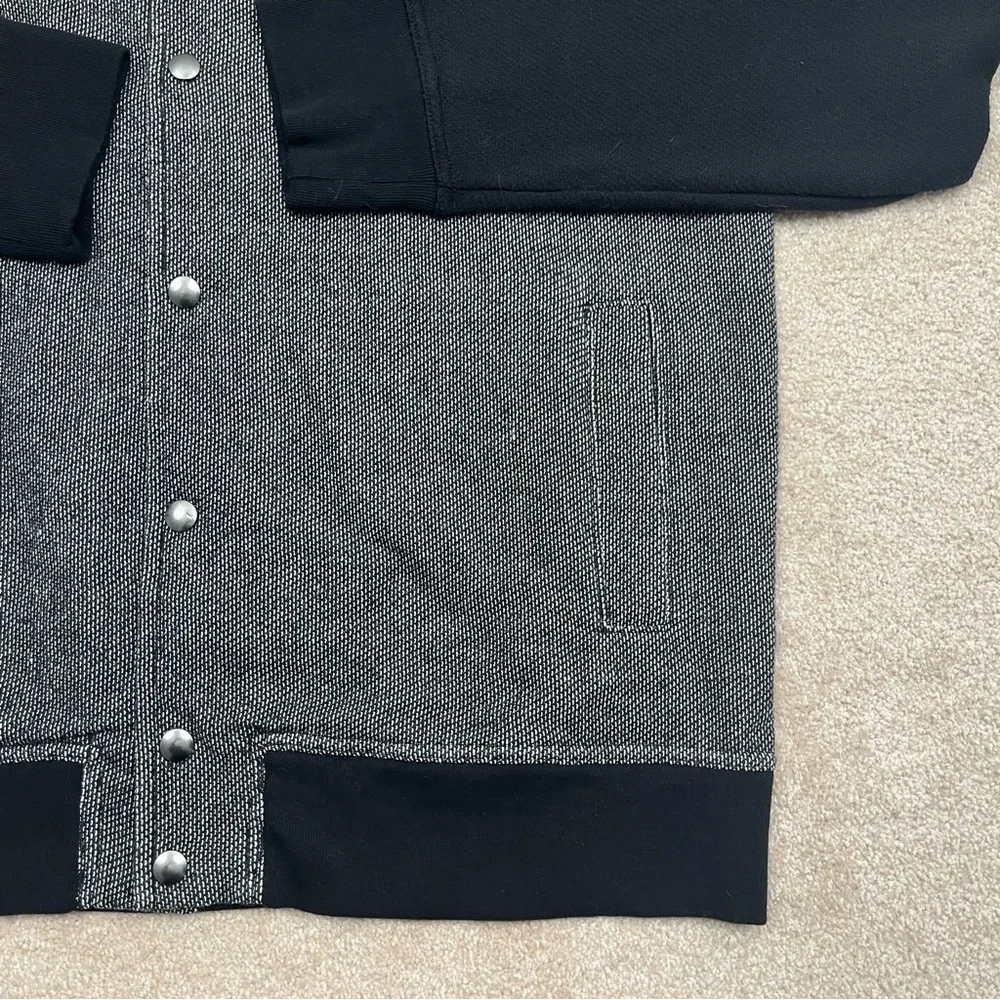 Banana Republic Jacket XL Black Snap Button Lightweight Bomber Style Preppy Men - Picture 7 of 15